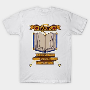 Book Simple Yet Powerful Line Art Illustration with Quote T-Shirt